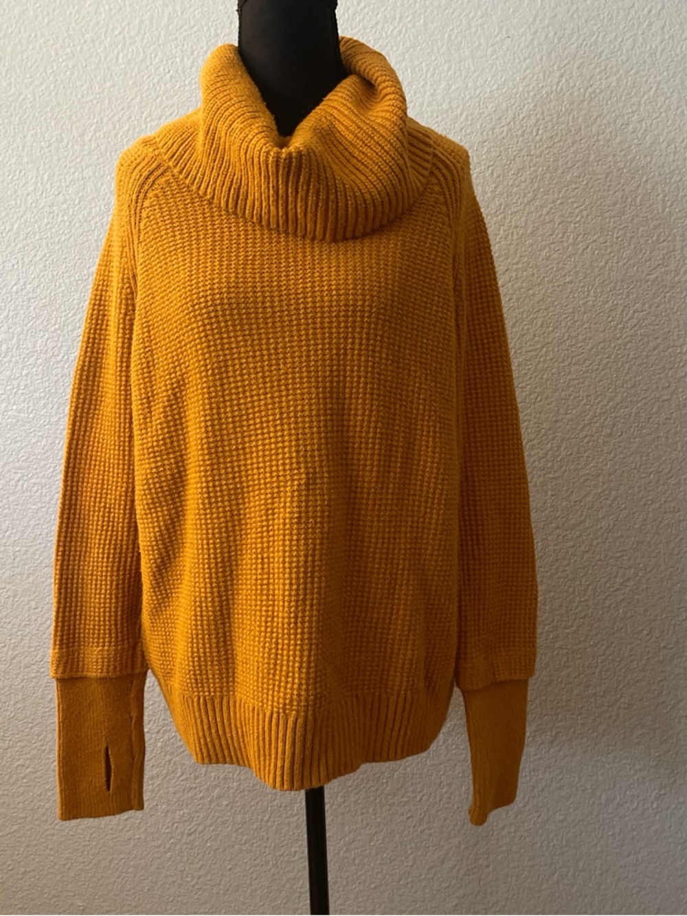 Market & Spruce Mustard Cowl Neck Sweater